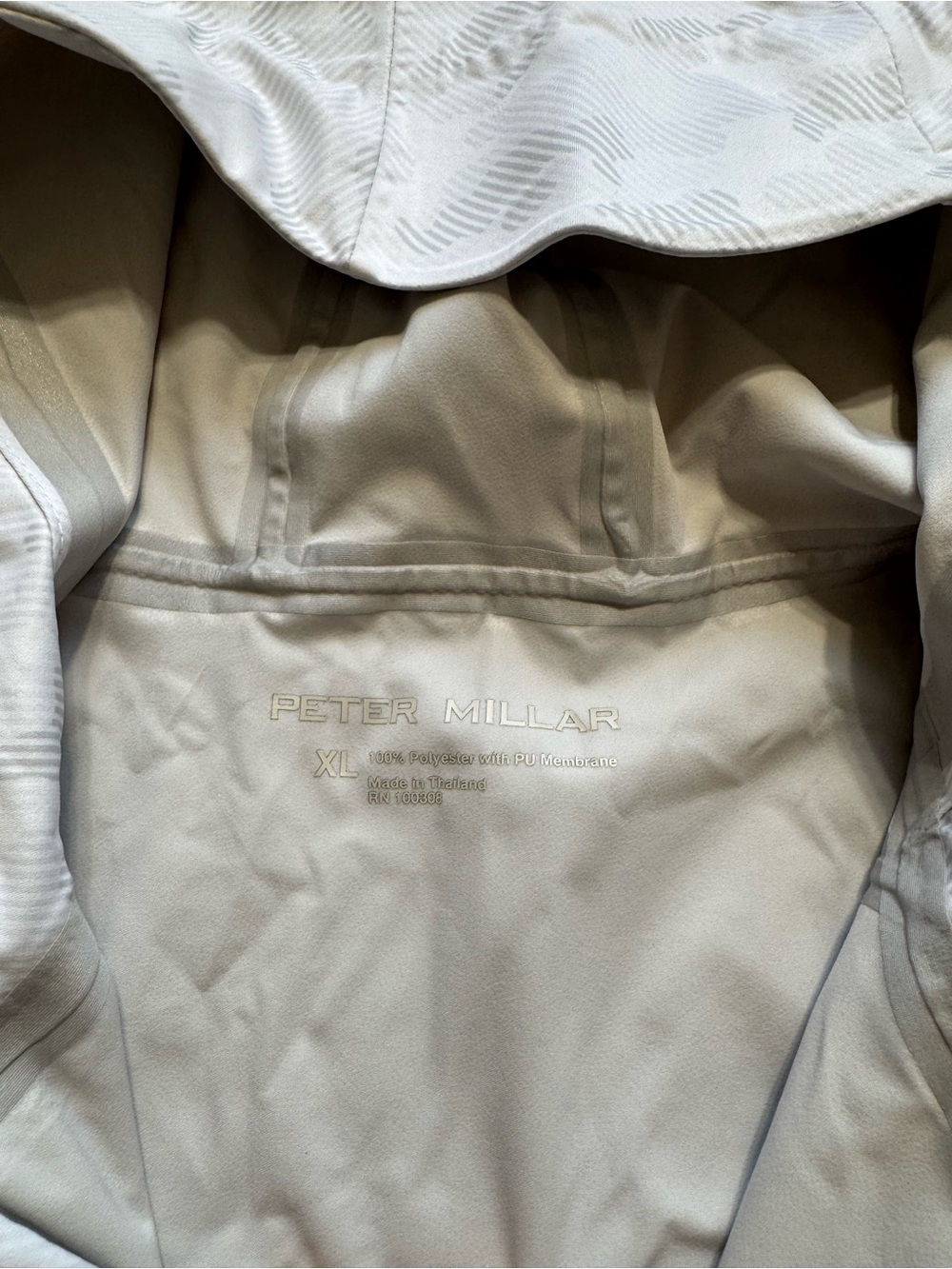 Peter Millar White Hooded Windbreaker Jacket - Picture 2 of 11